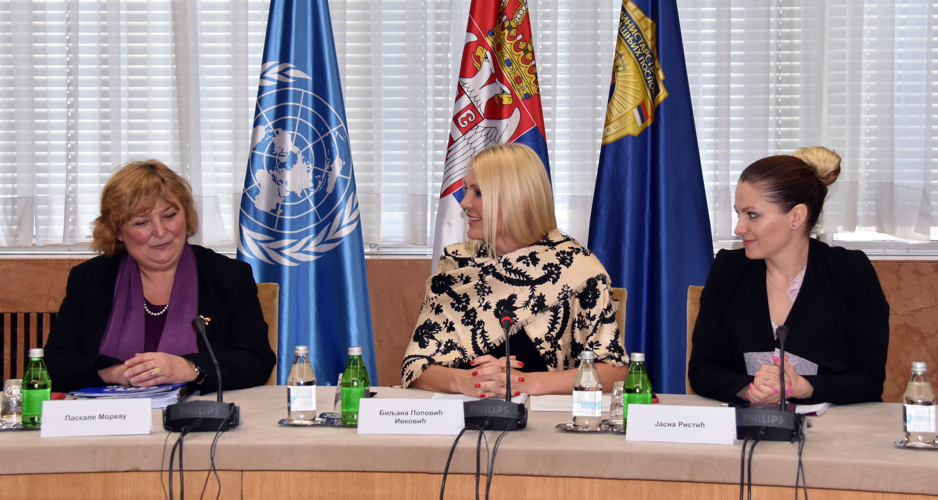 Biljana Popović Ivković razgovarala je danas u Beogradu sa direktorkom Regionalnog evropskog biroa UNHCR-a Paskal Moro
