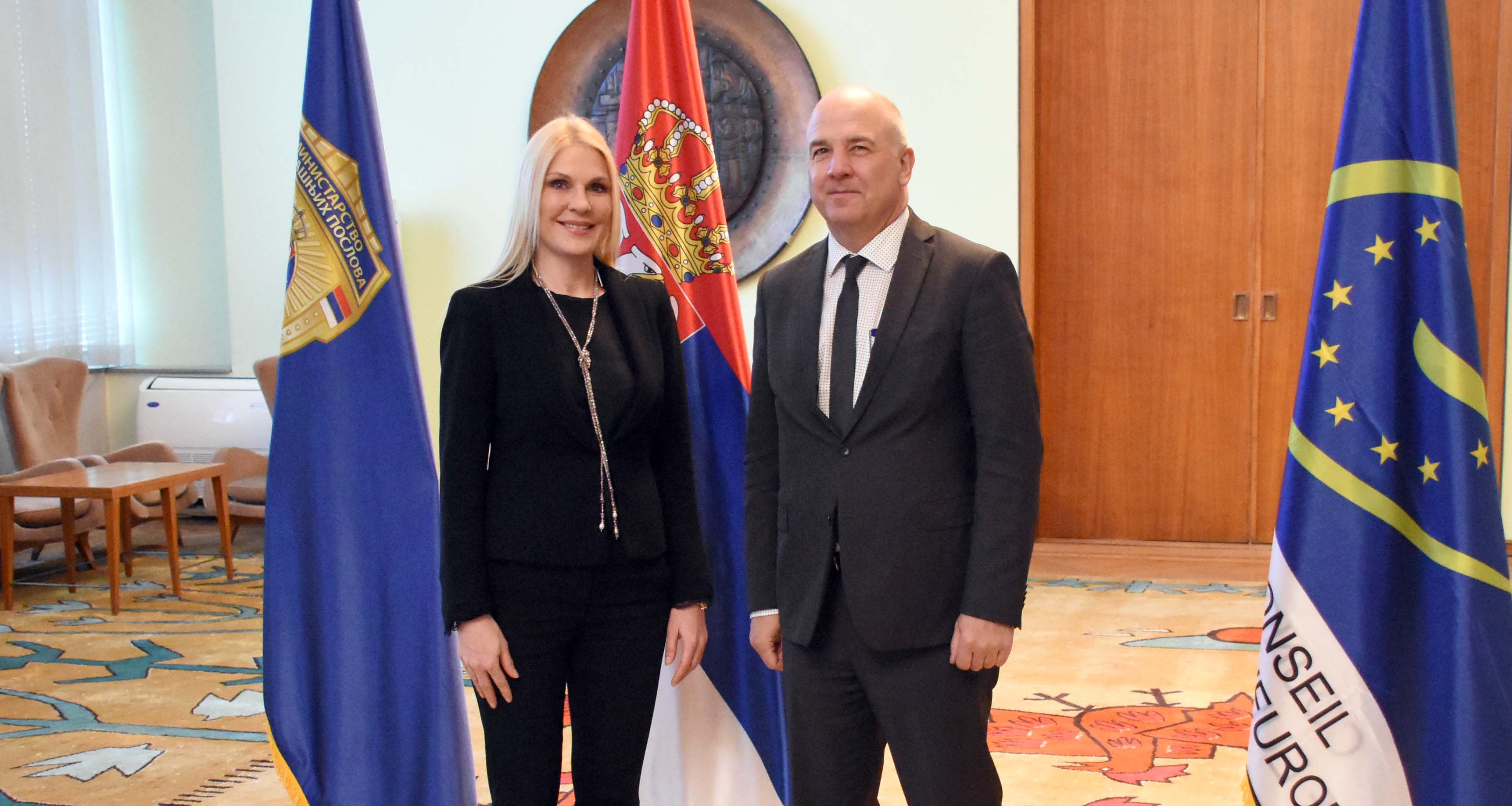 Državni sekretar MUP-a Biljana Popović Ivković razgovarala je sa komesarom za ljudska prava SE Nilsom Muižnieksom