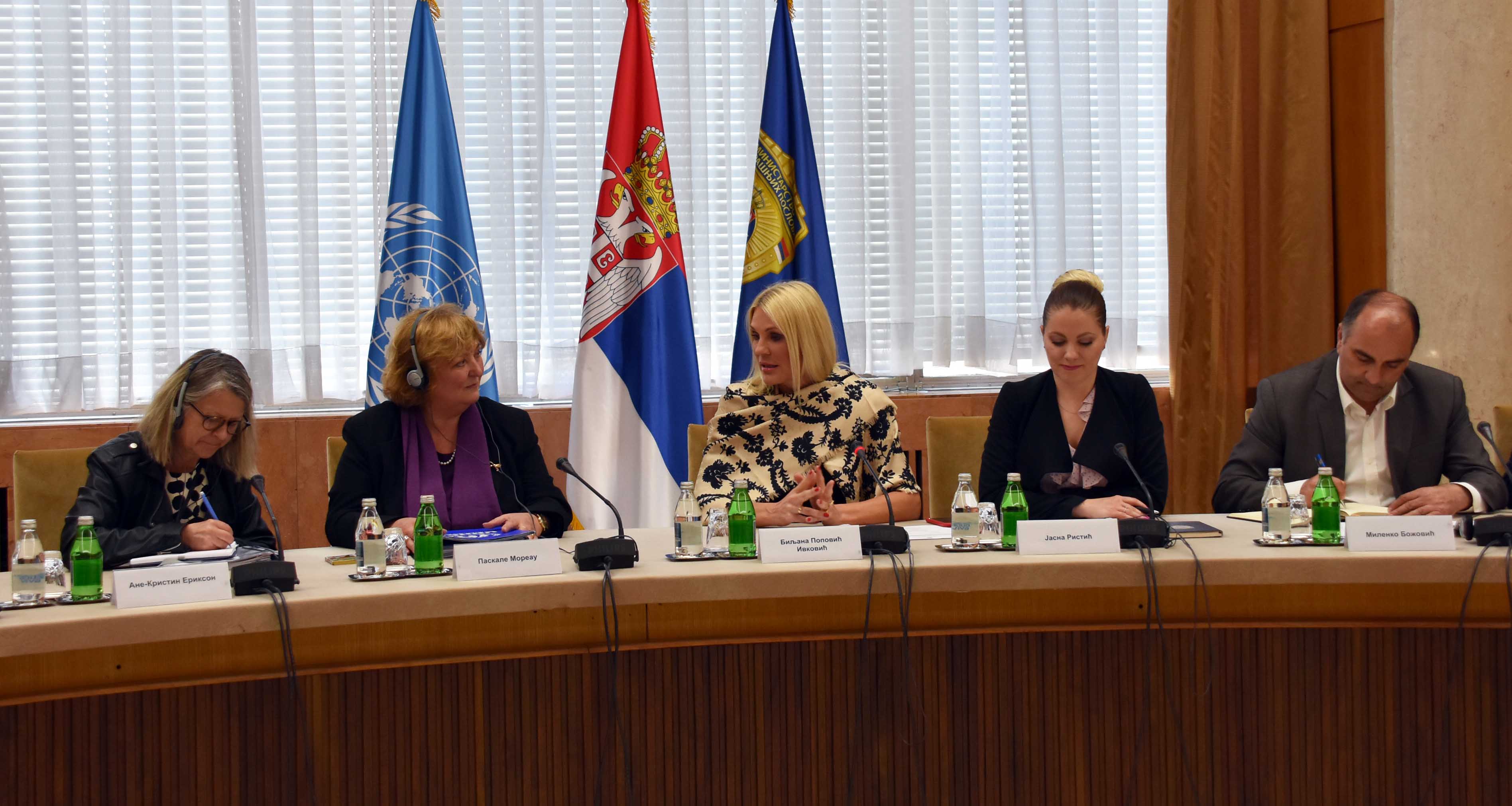 Биљана Поповић Ивковић разговарала је данас у Београду са директорком Регионалног европског бироа УНХЦР-а Паскал Моро